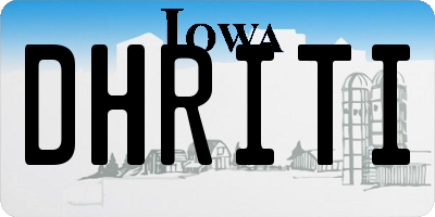 IA license plate DHRITI