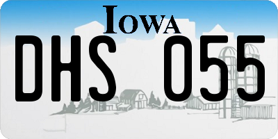 IA license plate DHS055