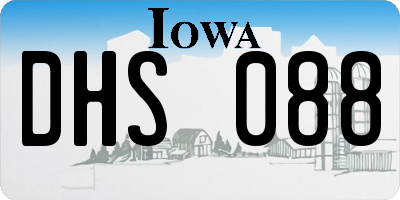 IA license plate DHS088