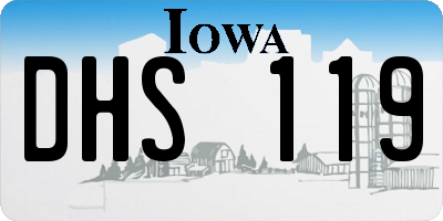 IA license plate DHS119