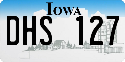 IA license plate DHS127