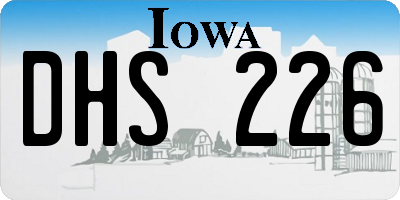 IA license plate DHS226