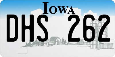 IA license plate DHS262