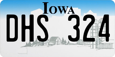 IA license plate DHS324