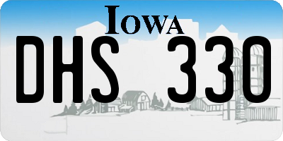 IA license plate DHS330