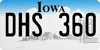 IA license plate DHS360