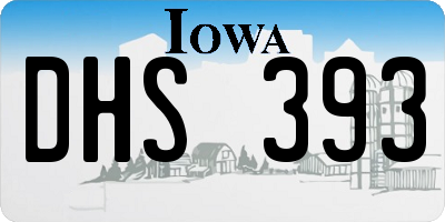 IA license plate DHS393