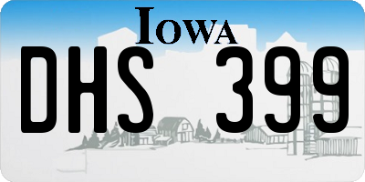 IA license plate DHS399