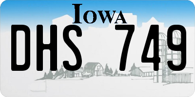 IA license plate DHS749