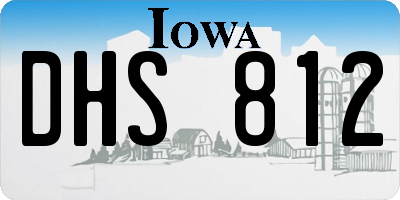 IA license plate DHS812