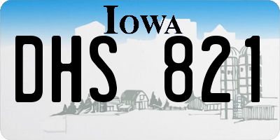 IA license plate DHS821