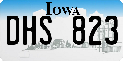 IA license plate DHS823