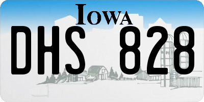 IA license plate DHS828