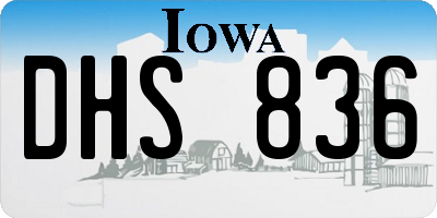 IA license plate DHS836