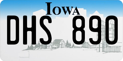 IA license plate DHS890