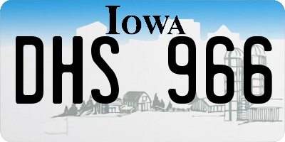 IA license plate DHS966