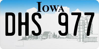 IA license plate DHS977