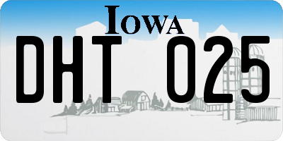 IA license plate DHT025