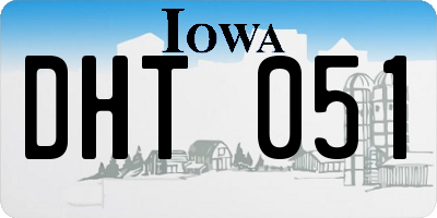 IA license plate DHT051