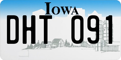 IA license plate DHT091