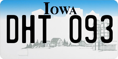 IA license plate DHT093