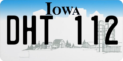 IA license plate DHT112