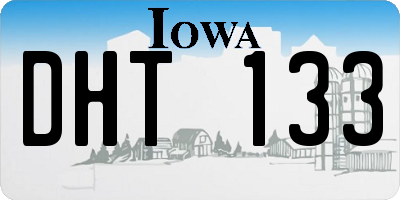 IA license plate DHT133