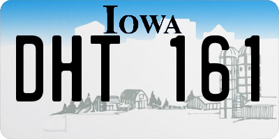 IA license plate DHT161