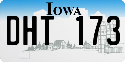 IA license plate DHT173