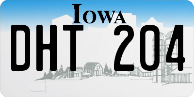 IA license plate DHT204