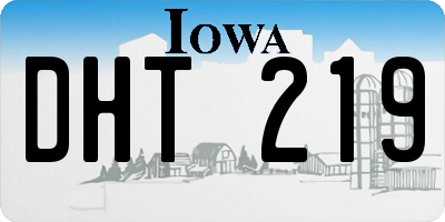 IA license plate DHT219