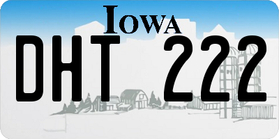 IA license plate DHT222