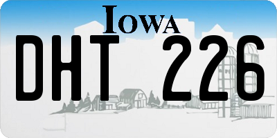 IA license plate DHT226