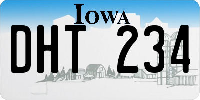 IA license plate DHT234