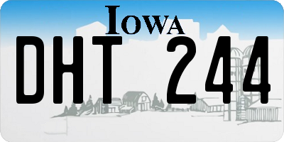 IA license plate DHT244