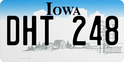 IA license plate DHT248