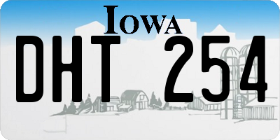 IA license plate DHT254