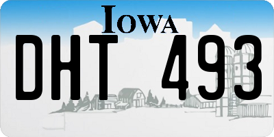 IA license plate DHT493