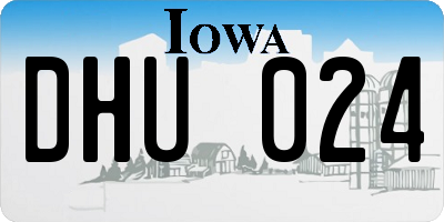 IA license plate DHU024