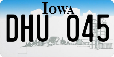 IA license plate DHU045