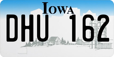 IA license plate DHU162