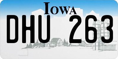 IA license plate DHU263