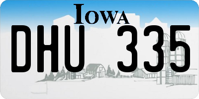 IA license plate DHU335