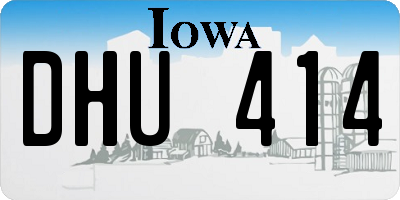 IA license plate DHU414