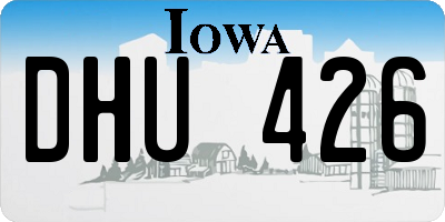 IA license plate DHU426