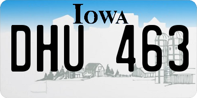 IA license plate DHU463