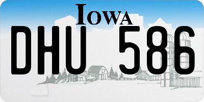 IA license plate DHU586