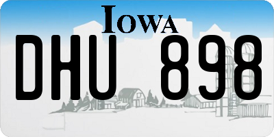 IA license plate DHU898