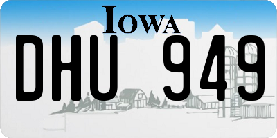 IA license plate DHU949