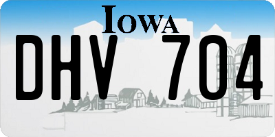 IA license plate DHV704